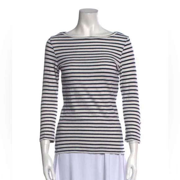Tory Burch Navy and White Striped Top size XS - Picture 1 of 9